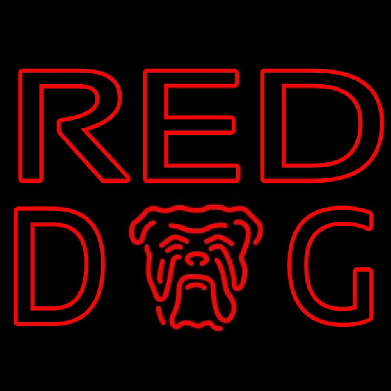 Red Dog Beer Sign Enseigne Néon