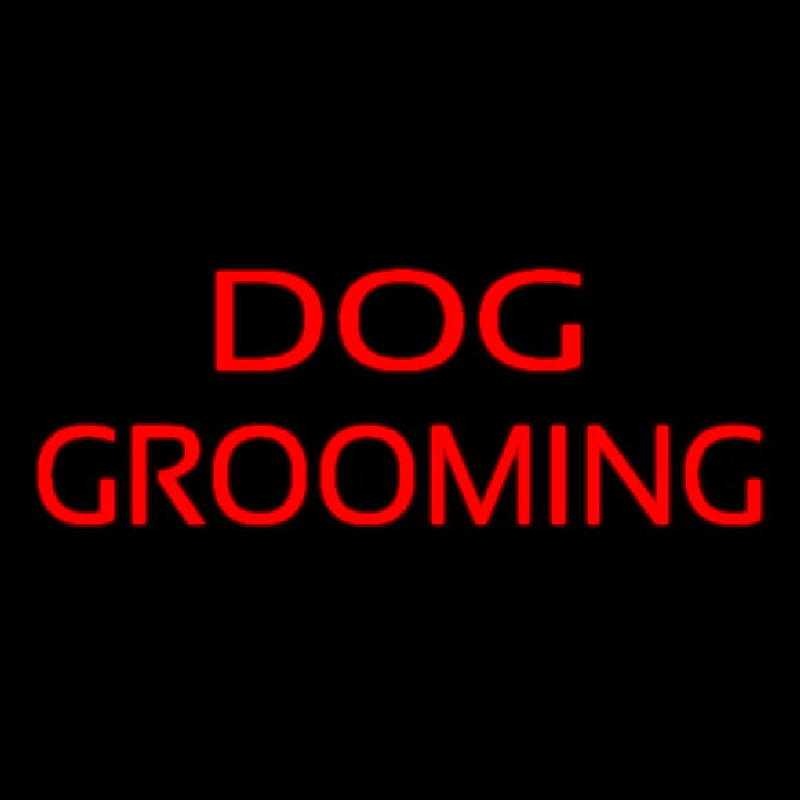 Red Dog Grooming Enseigne Néon