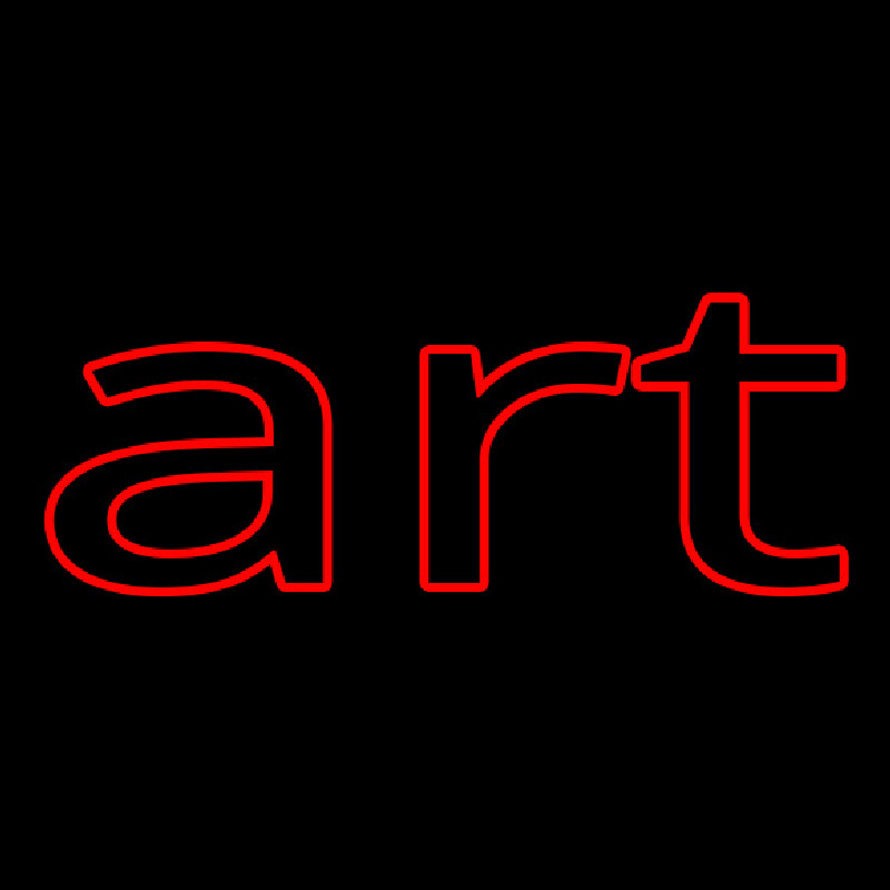 Red Double Stroke Art 1 Enseigne Néon