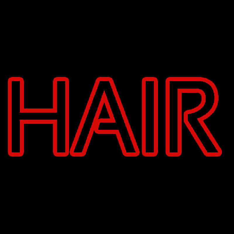Red Double Stroke Hair Enseigne Néon