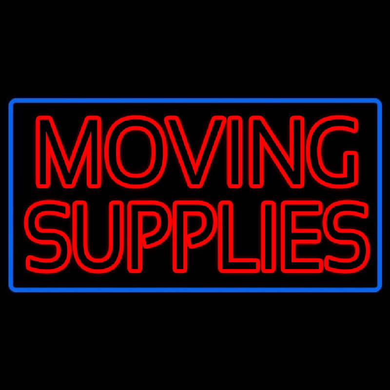Red Double Stroke Moving Supplies Enseigne Néon