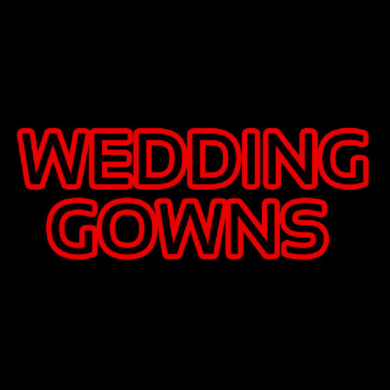 Red Double Stroke Wedding Gowns Enseigne Néon