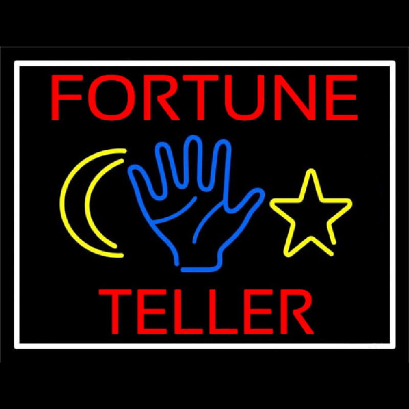 Red Fortune Teller With Logo Enseigne Néon