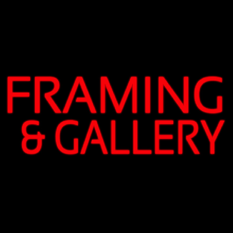 Red Framing And Gallery Enseigne Néon