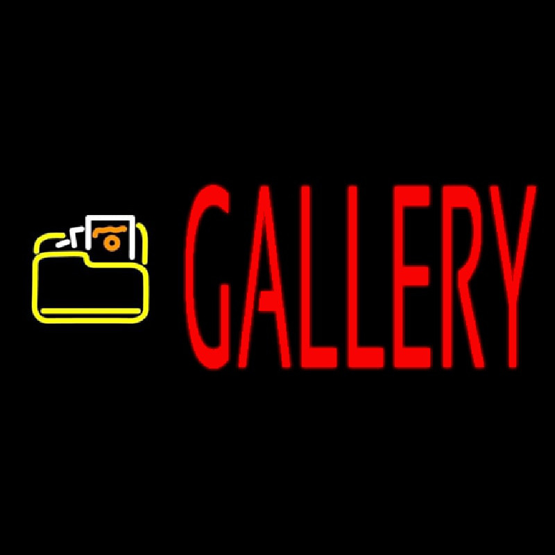 Red Gallery With Logo Enseigne Néon
