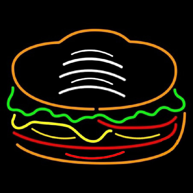 Red Green Burger Logo Enseigne Néon