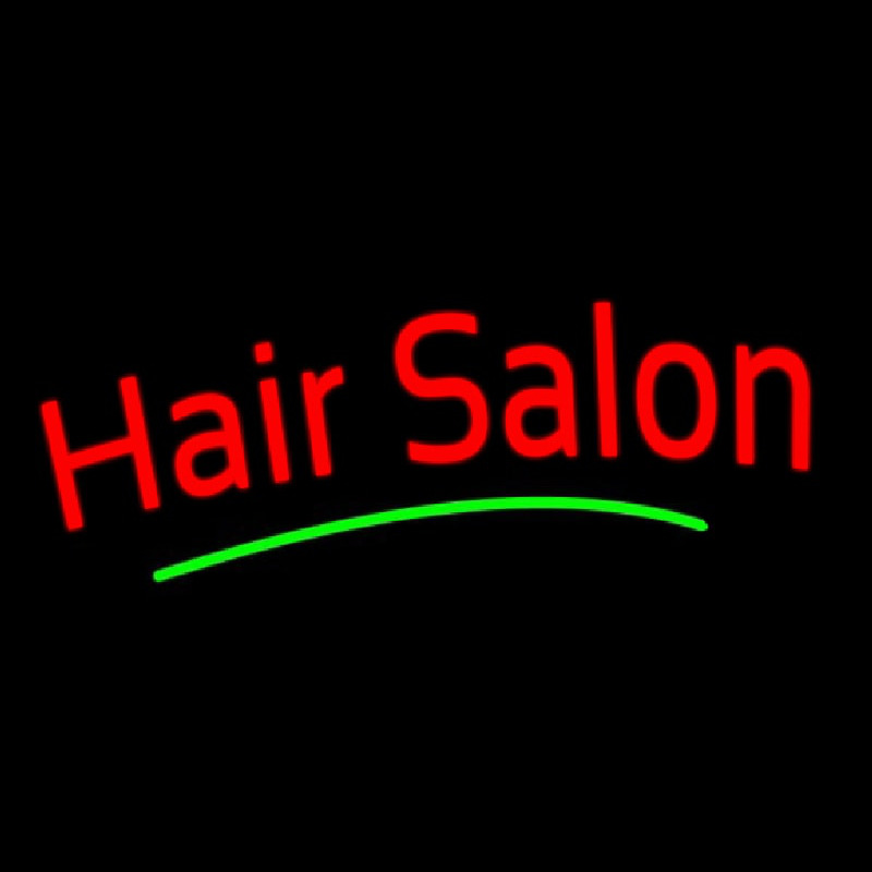 Red Hair Salon Green Line Enseigne Néon