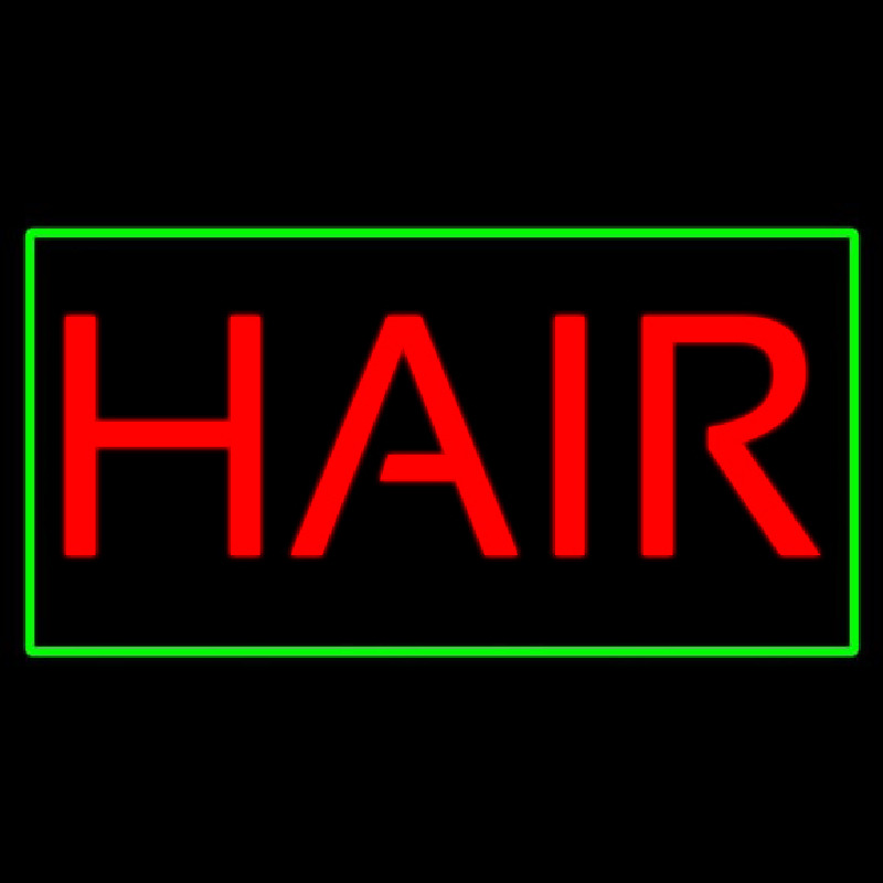Red Hair With Green Border Enseigne Néon