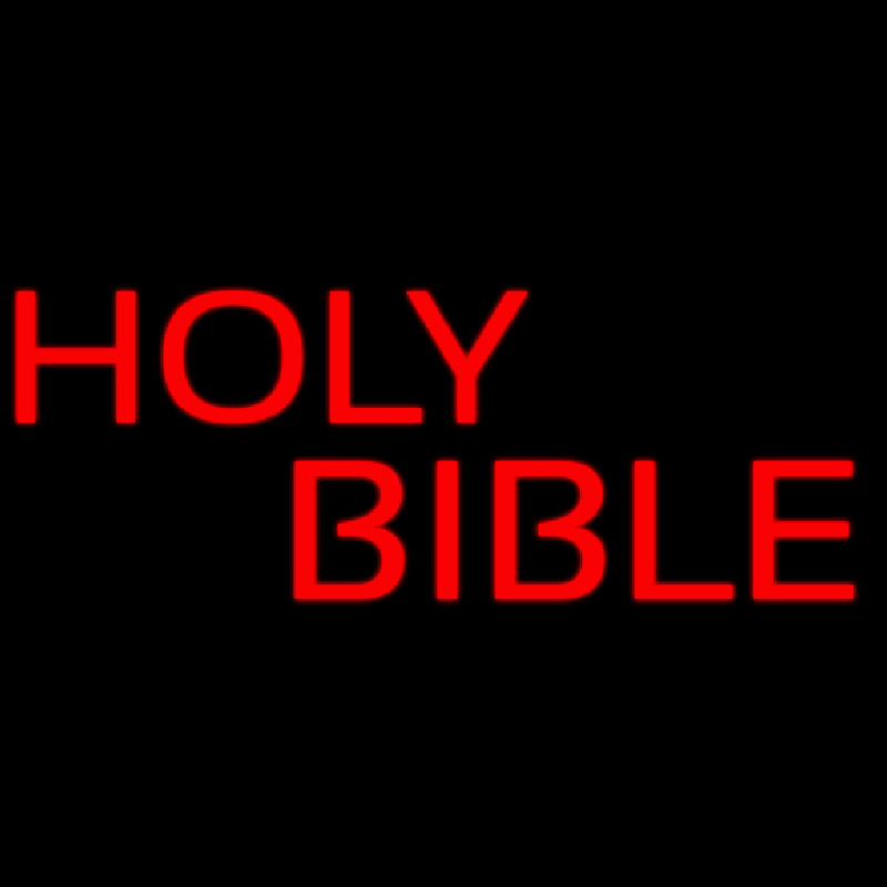 Red Holy Bible Enseigne Néon