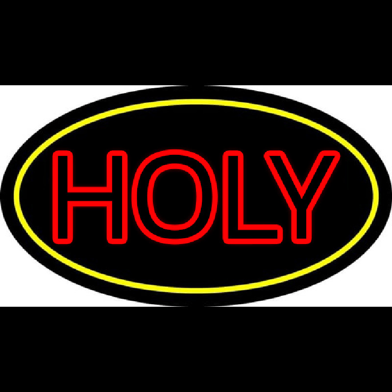 Red Holy With Border Enseigne Néon