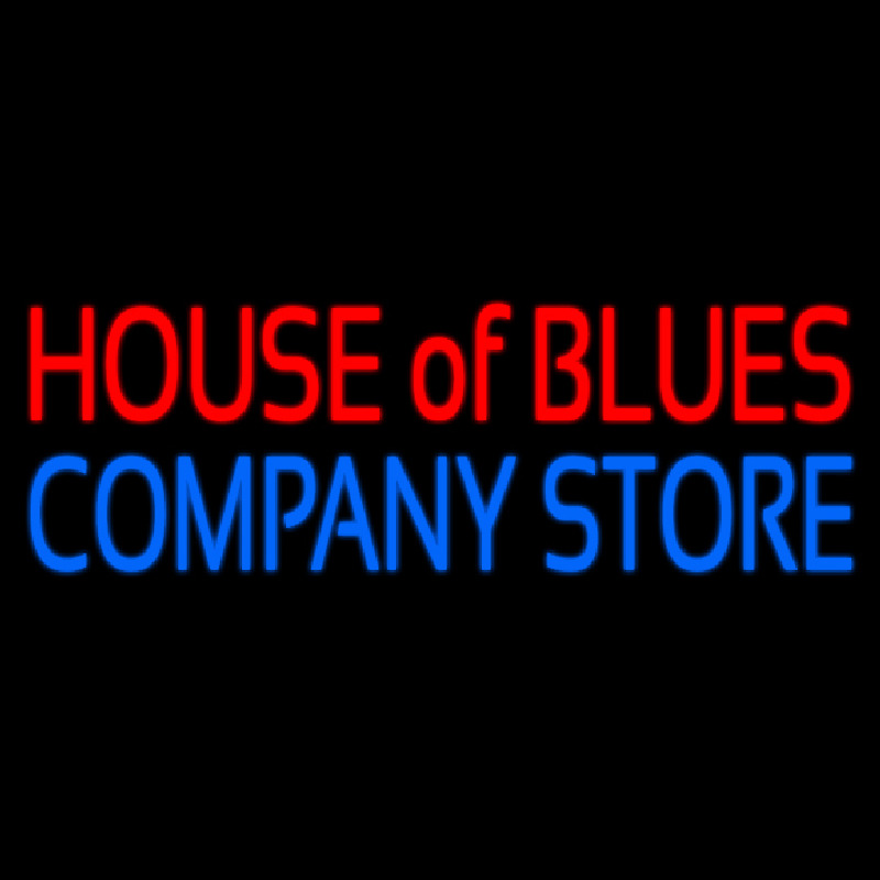 Red House Of Blues Blue Company Store Enseigne Néon