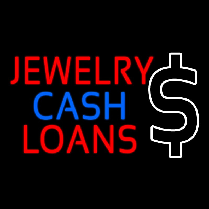 Red Jewelry Cash Loans Enseigne Néon