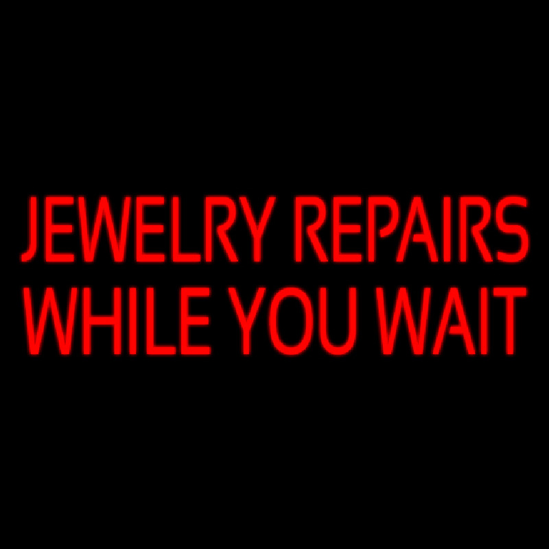 Red Jewelry Repairs While You Wait Enseigne Néon