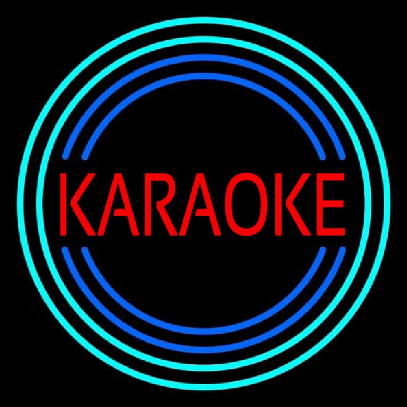 Red Karaoke Block Enseigne Néon