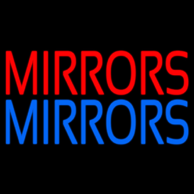 Red Mirrors Blue Mirrors Enseigne Néon