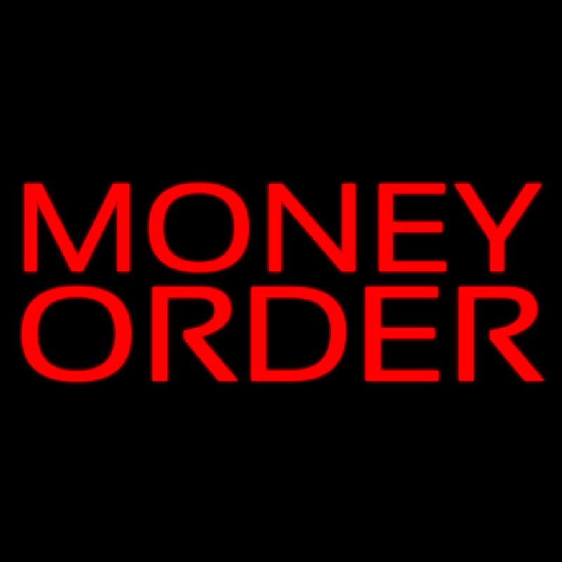 Red Money Order Enseigne Néon