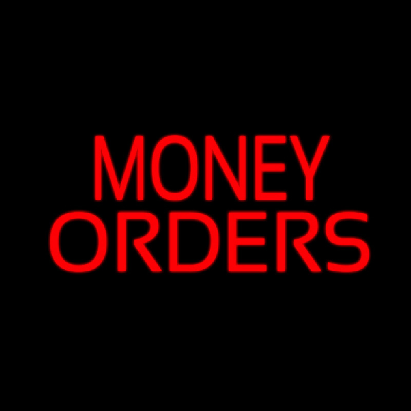 Red Money Orders Enseigne Néon