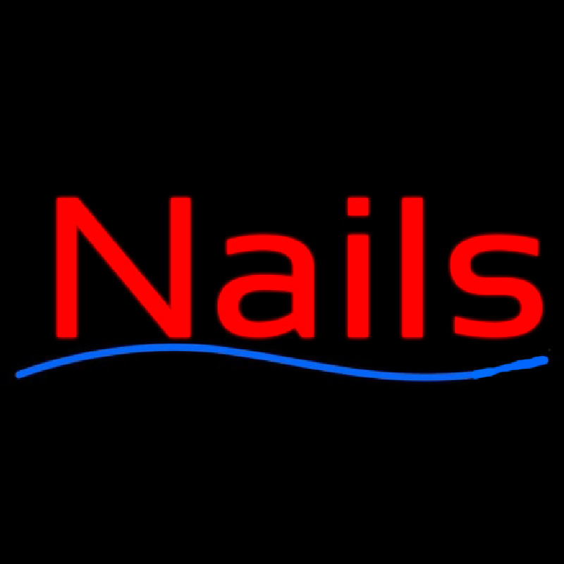 Red Nails Blue Waves Enseigne Néon