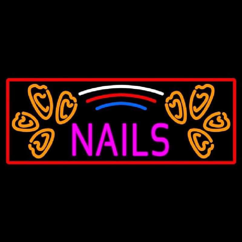 Red Nails Enseigne Néon