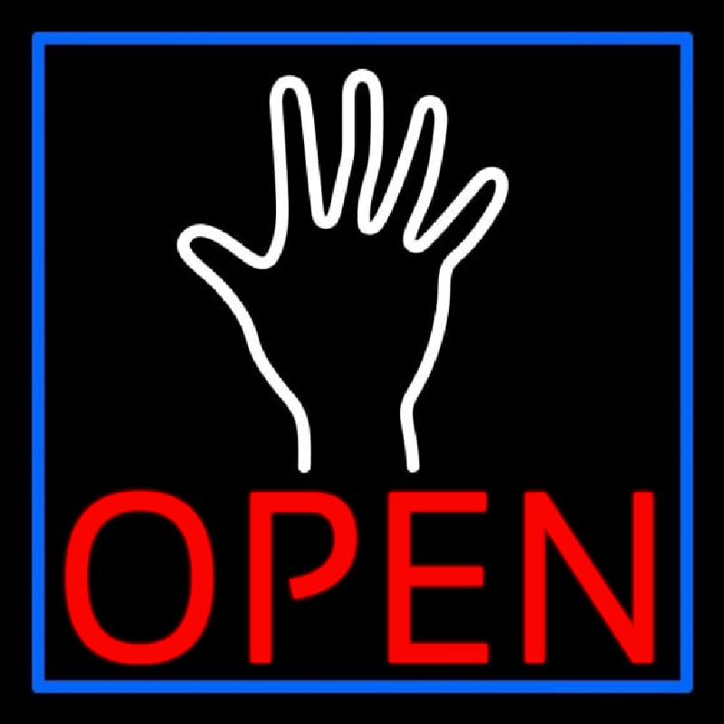 Red Open Psychic Blue Border Enseigne Néon
