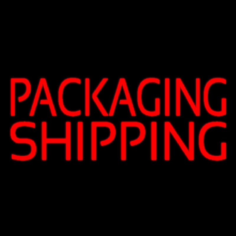 Red Packaging Shipping Block Enseigne Néon