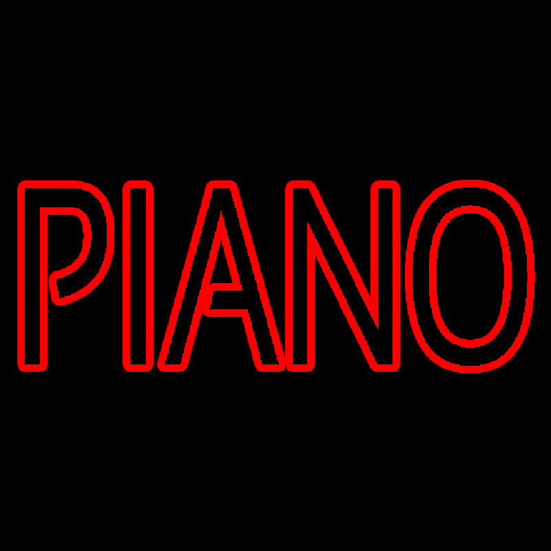 Red Piano Block Enseigne Néon
