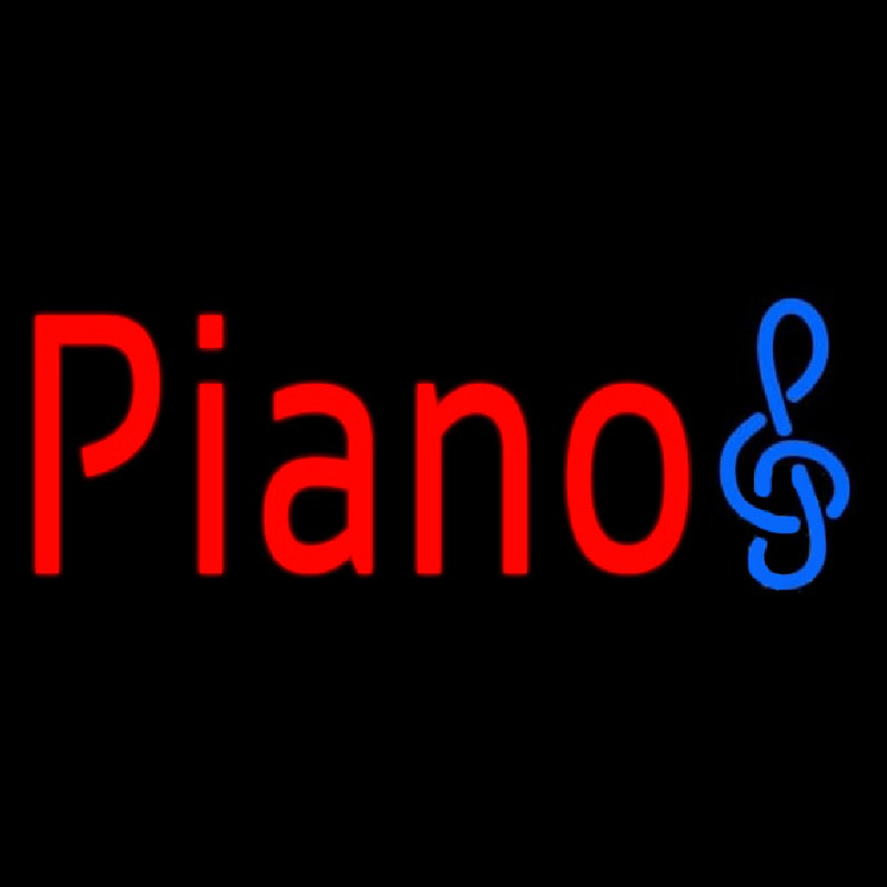 Red Piano Music Note Enseigne Néon