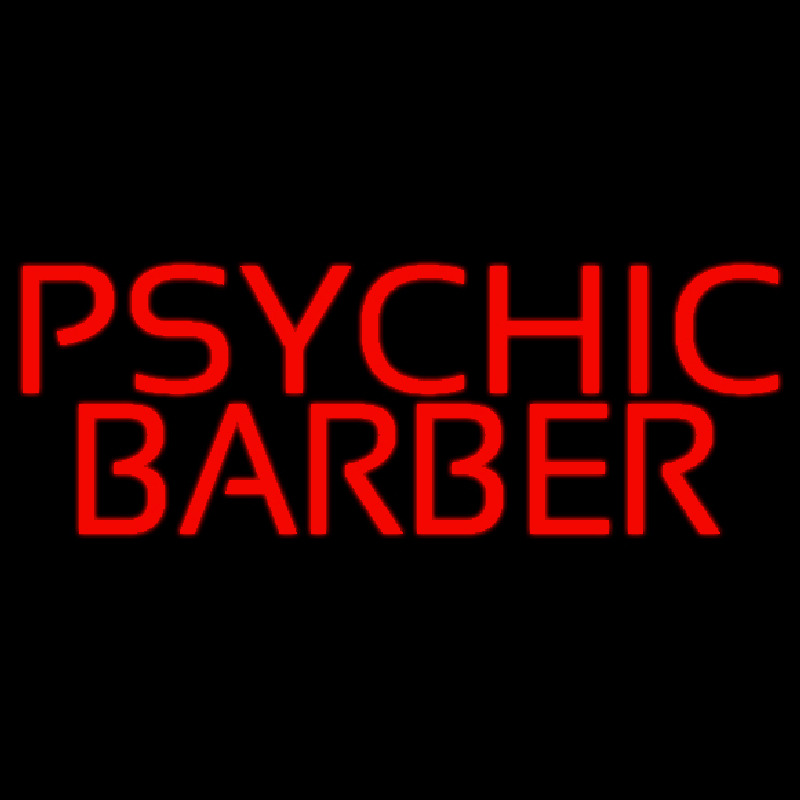 Red Psychic Barber Enseigne Néon