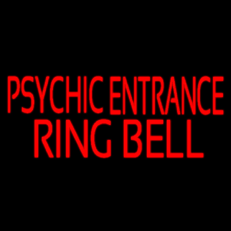 Red Psychic Entrance Ring Bell Enseigne Néon