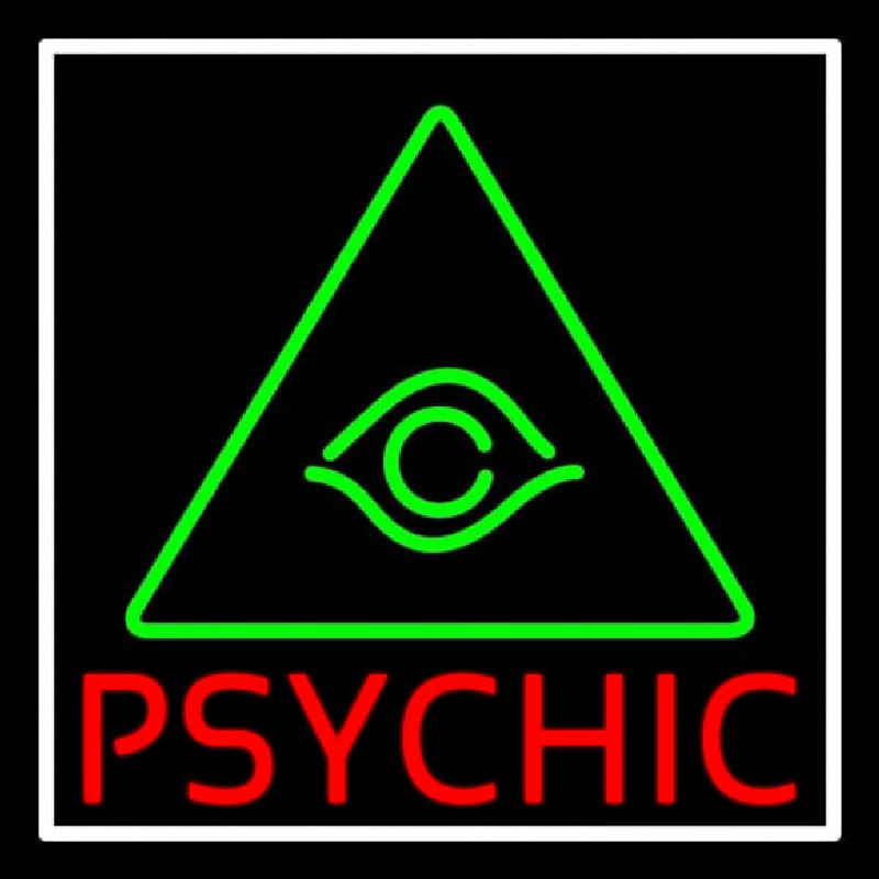 Red Psychic Green Logo Enseigne Néon
