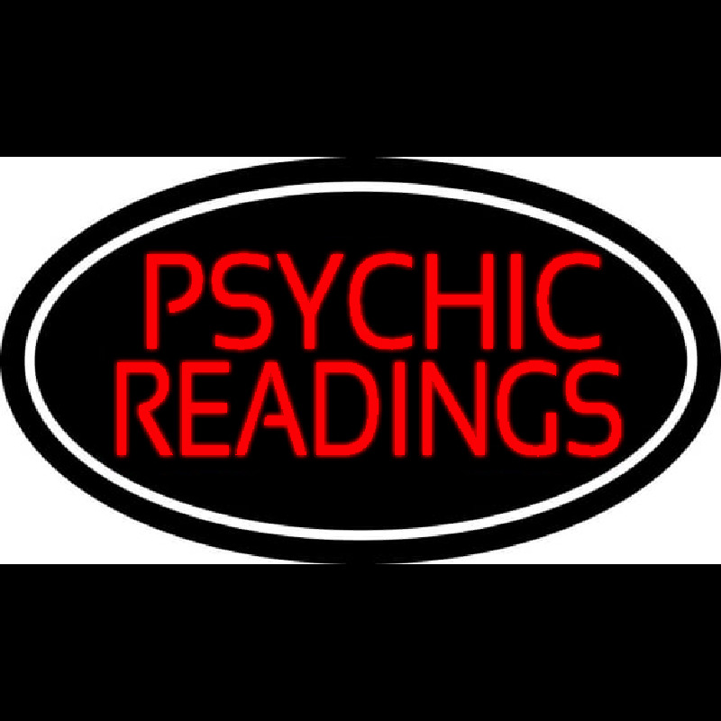 Red Psychic Readings White Border Enseigne Néon