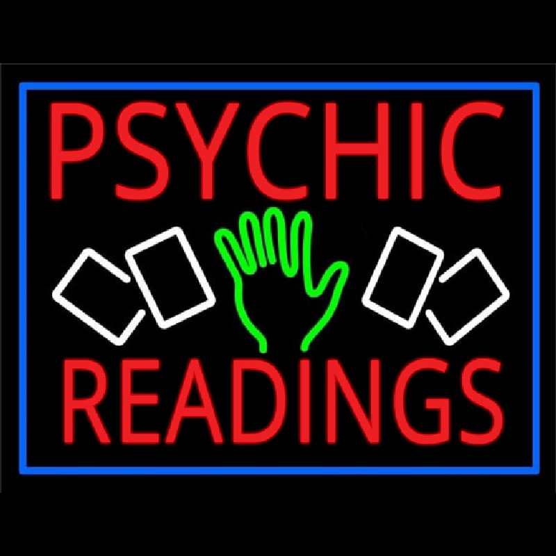 Red Psychic Readings With Logo Enseigne Néon