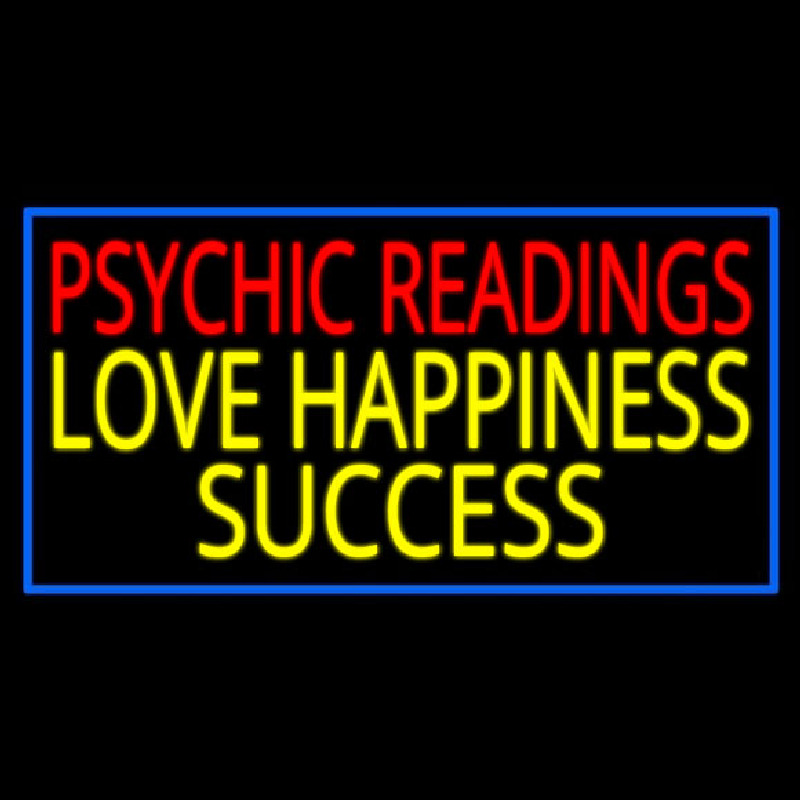 Red Psychic Readings Yellow Love Happiness Success Enseigne Néon