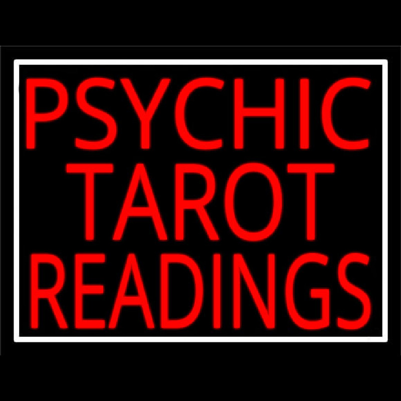 Red Psychic Tarot Readings Block Enseigne Néon