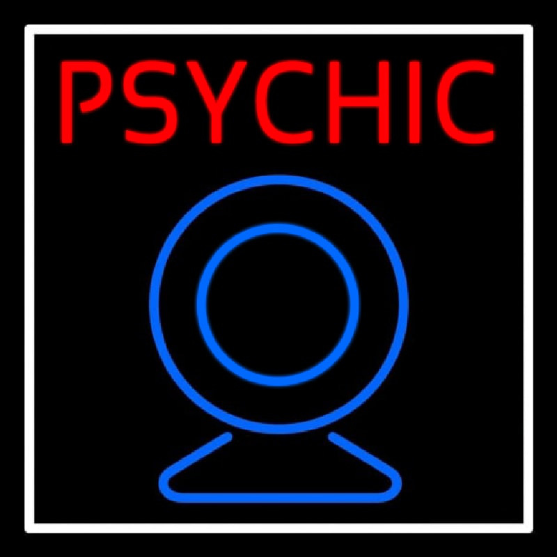 Red Psychic With Crystal Enseigne Néon