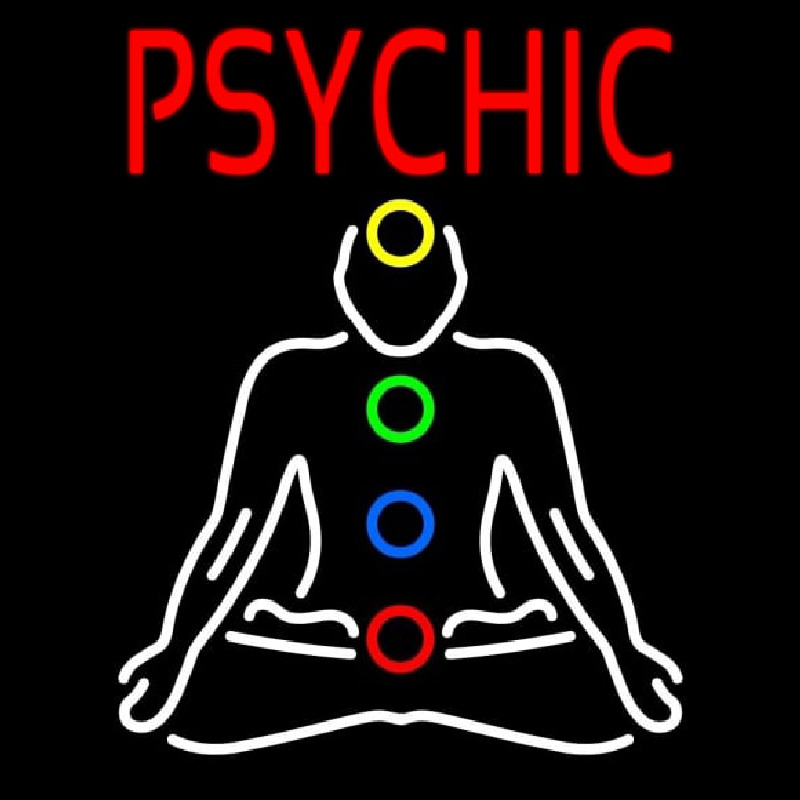 Red Psychic With Logo Enseigne Néon