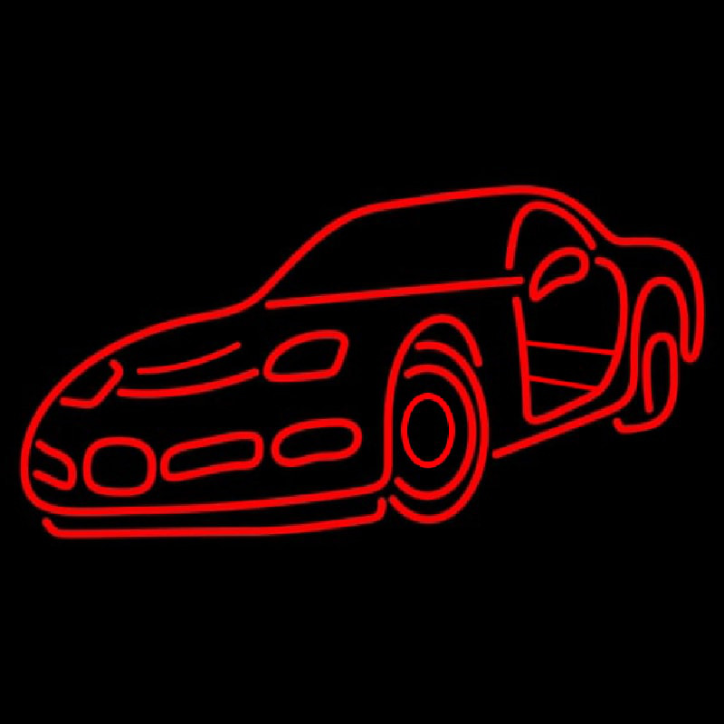 Red Racing Car Enseigne Néon