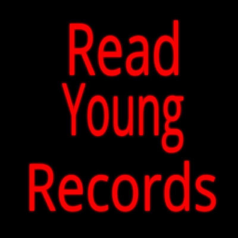 Red Read Young Records Enseigne Néon