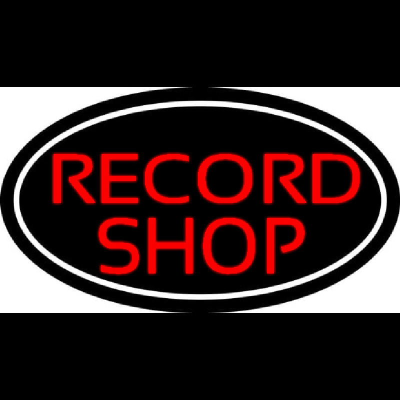 Red Record Shop Block 2 Enseigne Néon