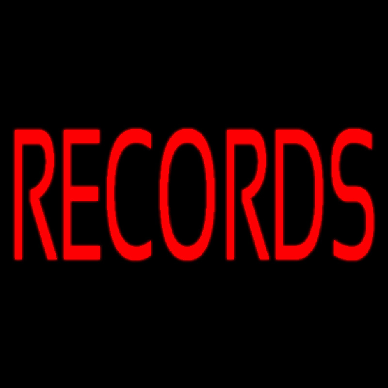 Red Records Block Enseigne Néon