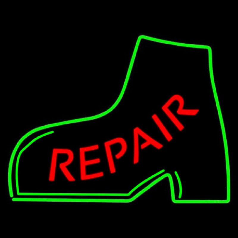 Red Repair Green Boot Enseigne Néon