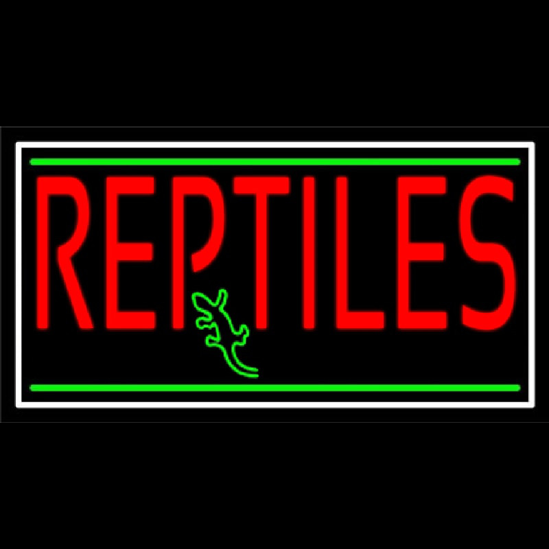 Red Reptiles Block 1 Enseigne Néon