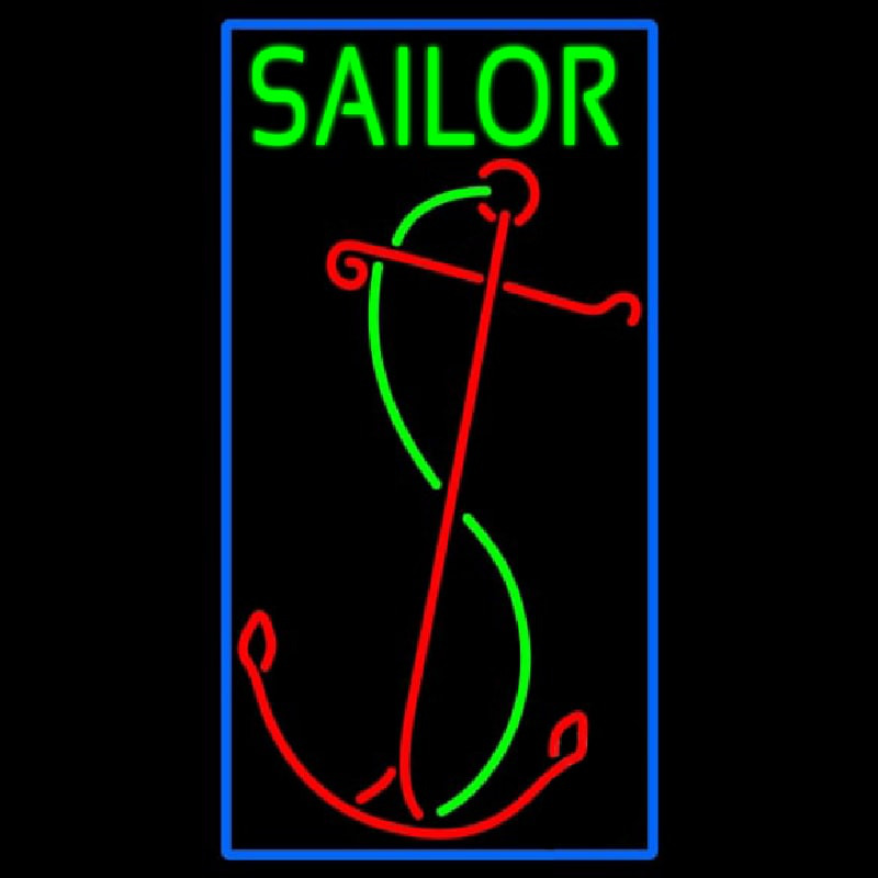 Red Sailor Logo Enseigne Néon