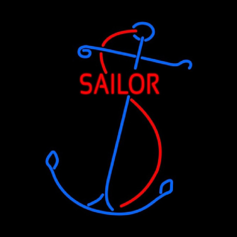 Red Sailor Logo Enseigne Néon