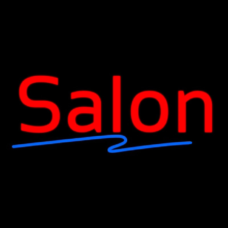 Red Salon Blue Line Enseigne Néon