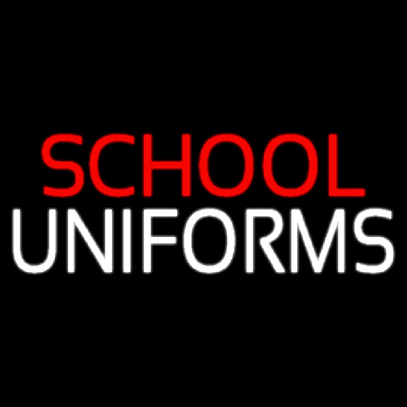 Red School White Uniforms Enseigne Néon