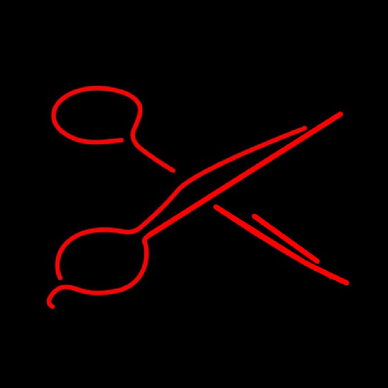 Red Scissors Enseigne Néon