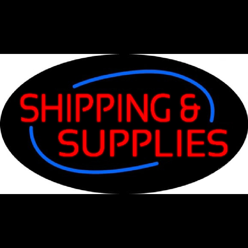 Red Shipping Supplies Deco Style Enseigne Néon