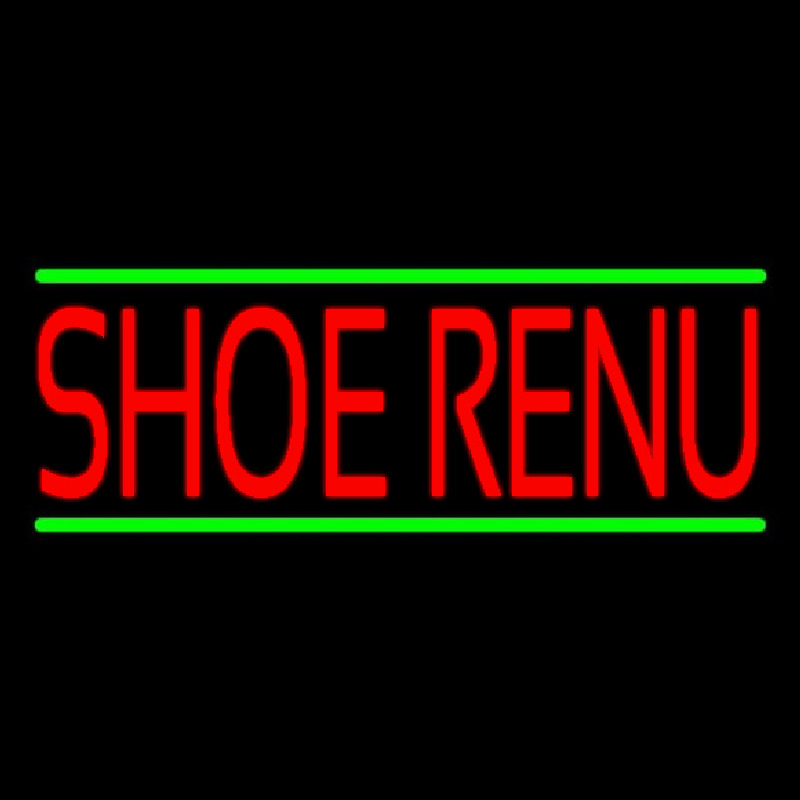 Red Shoe Renu Green Line Enseigne Néon