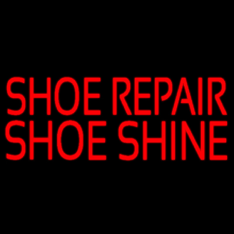Red Shoe Repair Shoe Shine Enseigne Néon